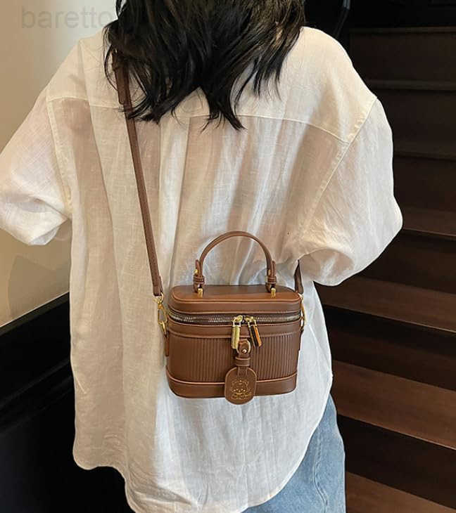 Bucket Bag Handheld Stylish Designer Crossbody Bag for Women Black Purses Unique Fashionable Tote Purse Z251017