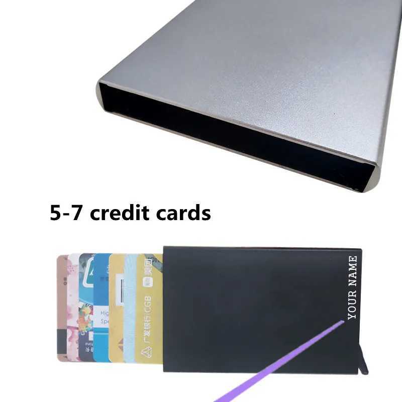 Antitheft ID Credit Card Holder Minimalist Porte Carte Thin Aluminium carteras Pocket Case Bank Women Men Credit Card Box DIYW251017