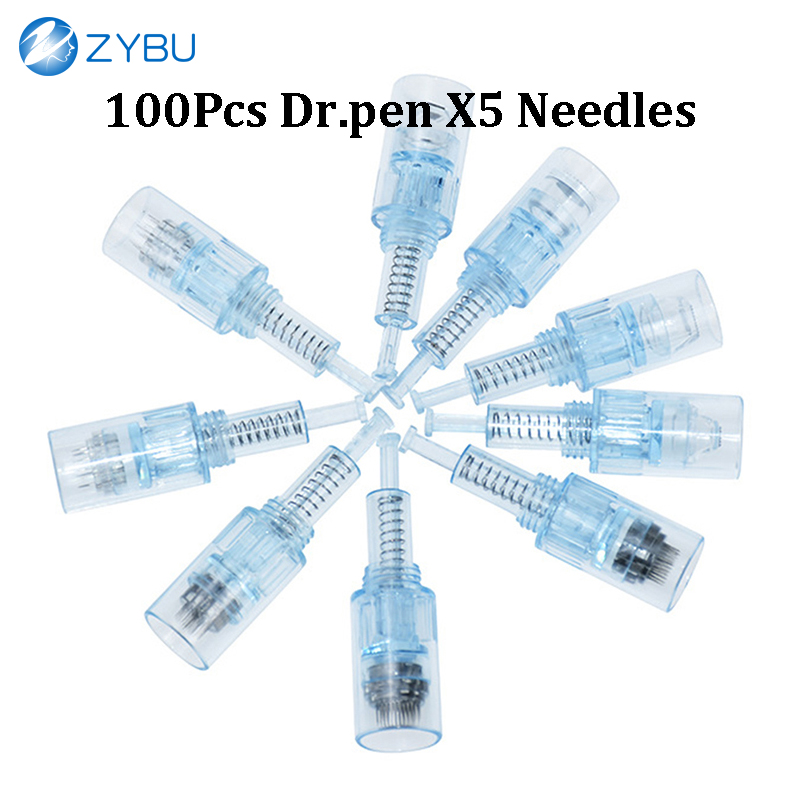 Consumables 100pcs Replacement Needles Cartridge For Dr pen X5 Microneedling Therapy Nano Round 3D 5D Face MTS Tips Skin Care Dermapen Parts 9/12/24/3