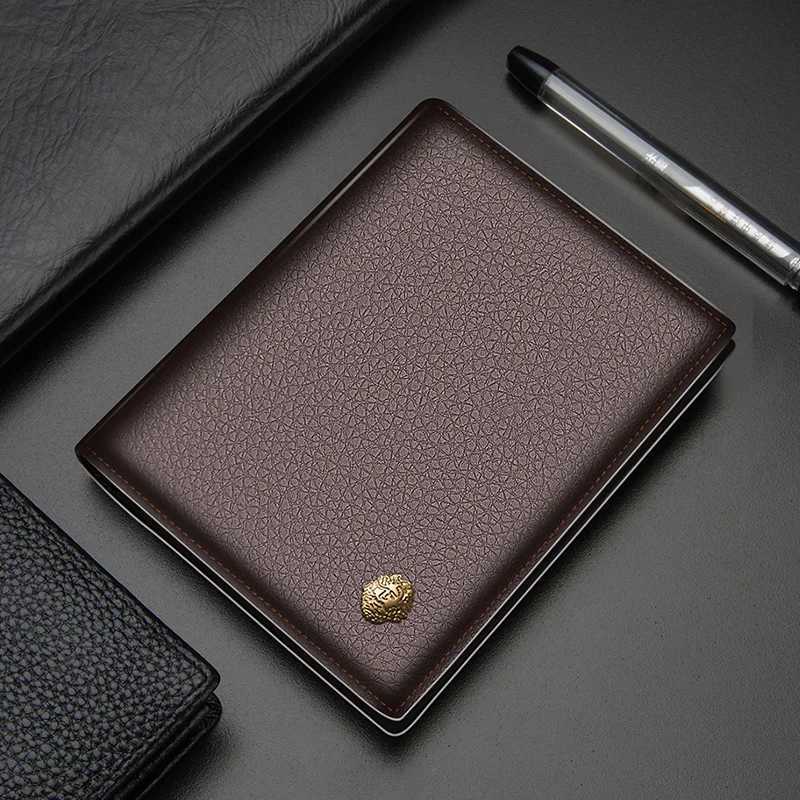 LAORENTOU Men Genuine Leather Wallet Small Card Holder Wallet Gift for Husband BoyfriendW251017