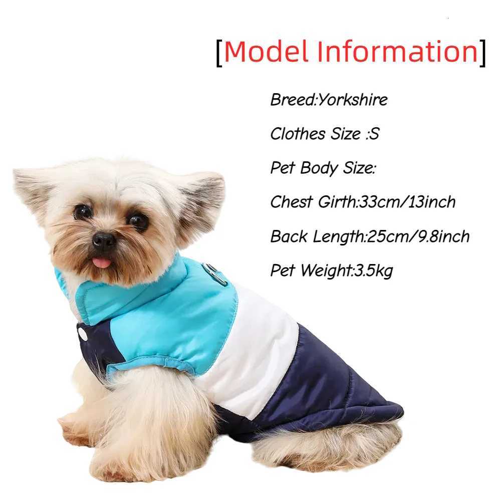 Warm Pet Coat With DRing Windproof Puppy Jacket for Small Medium Dogs For Winter Waterproof Dog Coat Bulldog Yorkshire ParkaW251017