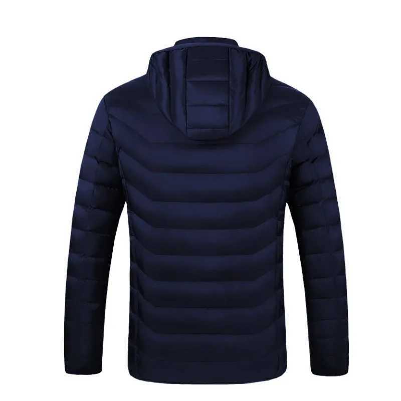 Winter Heated Down Jacket with Hood for Men Women USB Charging Thermal Coat 21Zone Warm Puffer Jacket Electric Heated Parka H251017