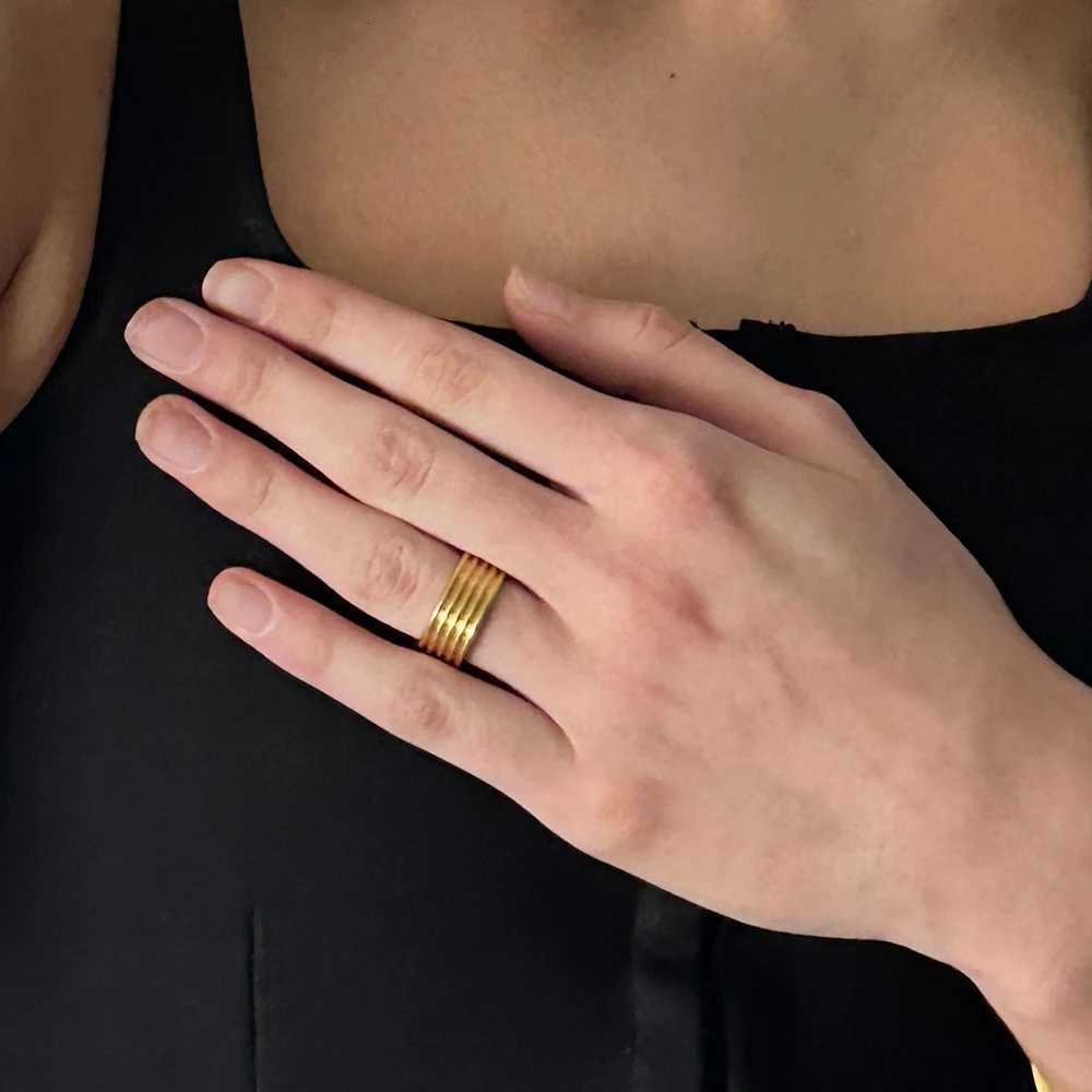 Charm Luxury CZ Zircon Mix Color Multilayer Chunky Rings for Women 18K Gold Plated Stainless Steel Jewelry Party Gifts Wholesale Z251017