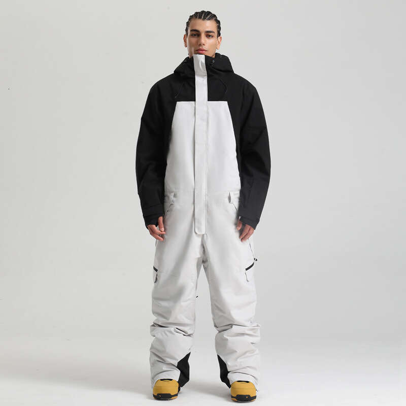 Men's Windproof Waterproof Breathable Loose Thickened Warm Snowboard Professional One-Piece New Ski Suit For Men