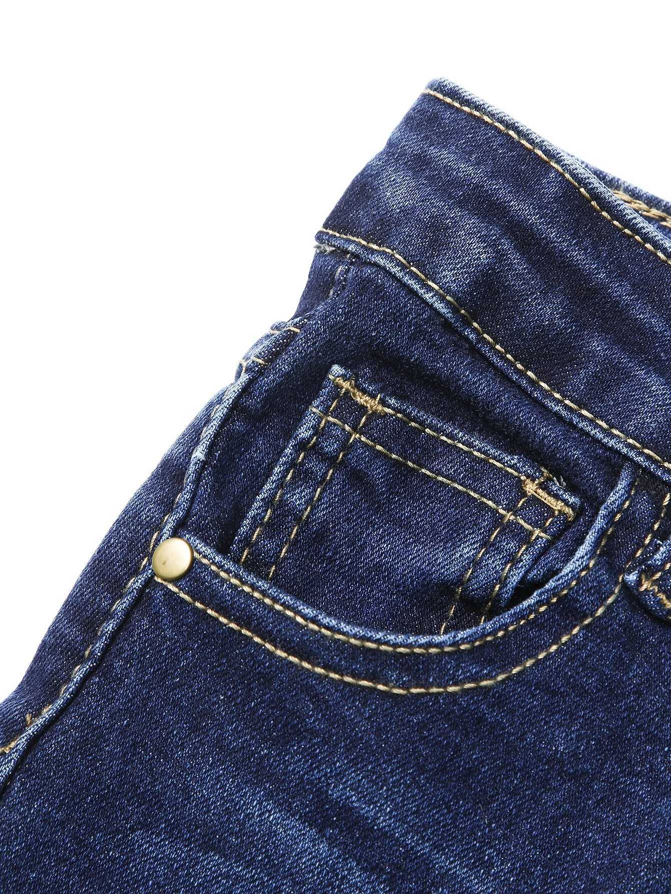 Boys Casual Elastic Denim Pants Stylish Solid Color Jeans Kids Clothing for Spring FallT251017