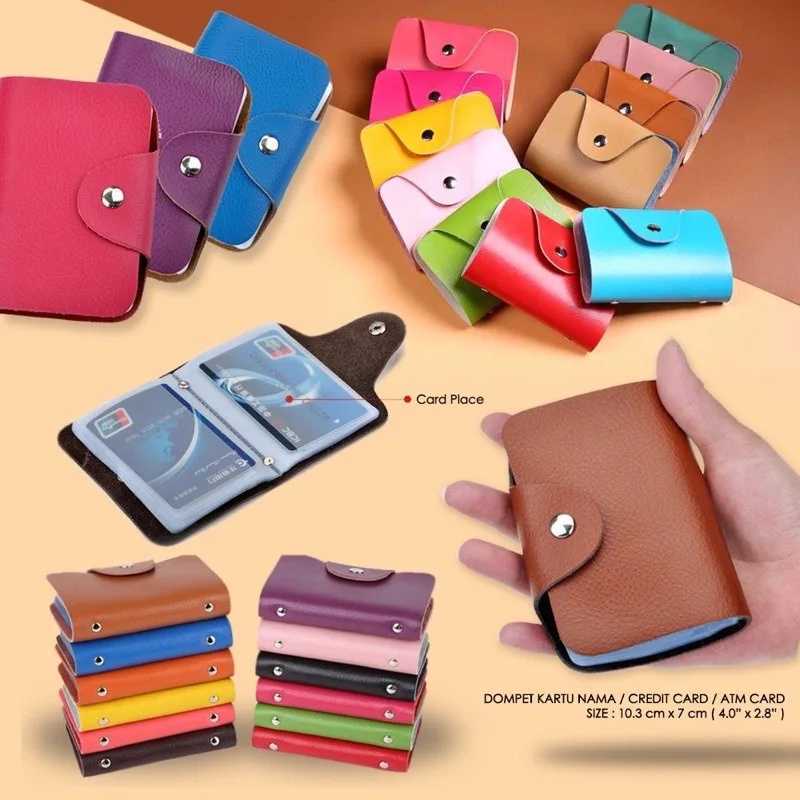 Business Card Holder Antitheft ID Credit Card Holder 24 Slot Wallet ID Cash Organizer Pocket Case Travel Money Clip Gift UnisexW251017