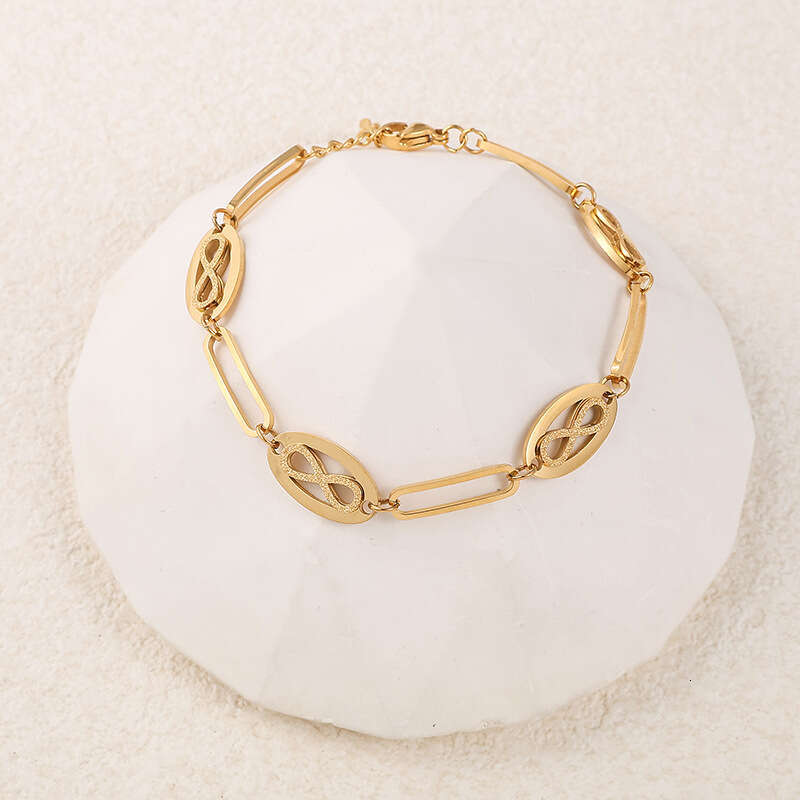 New Non-Fading Eight-Character Fashionable Commuting Versatile Titanium Steel Bracelet High-End Elegant Jewelry ddmypluto