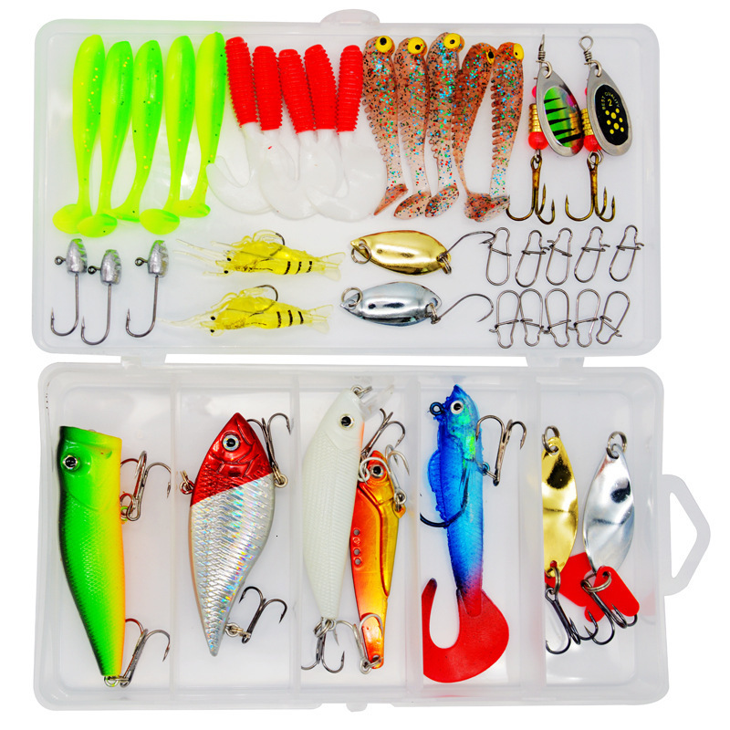 Baits Lures Sea Fishing Lure Set Mixed Spoon Fishing Lure For Pike Silicone Bait Crankbait Popper Fishing Accessories Free Shiping B571 230331