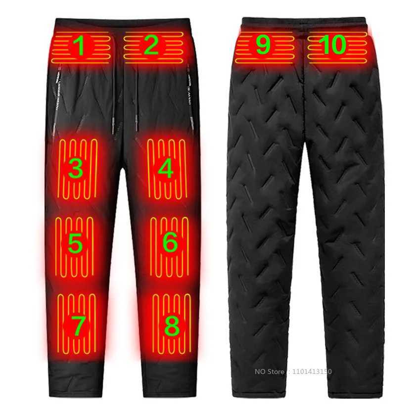 Male Heating Pants Elastic Waist USB Heated Sports Trousers Skiing Fishing Motorcycle Outdoor Casual Thermal Pants Plus Size 6XL H251017