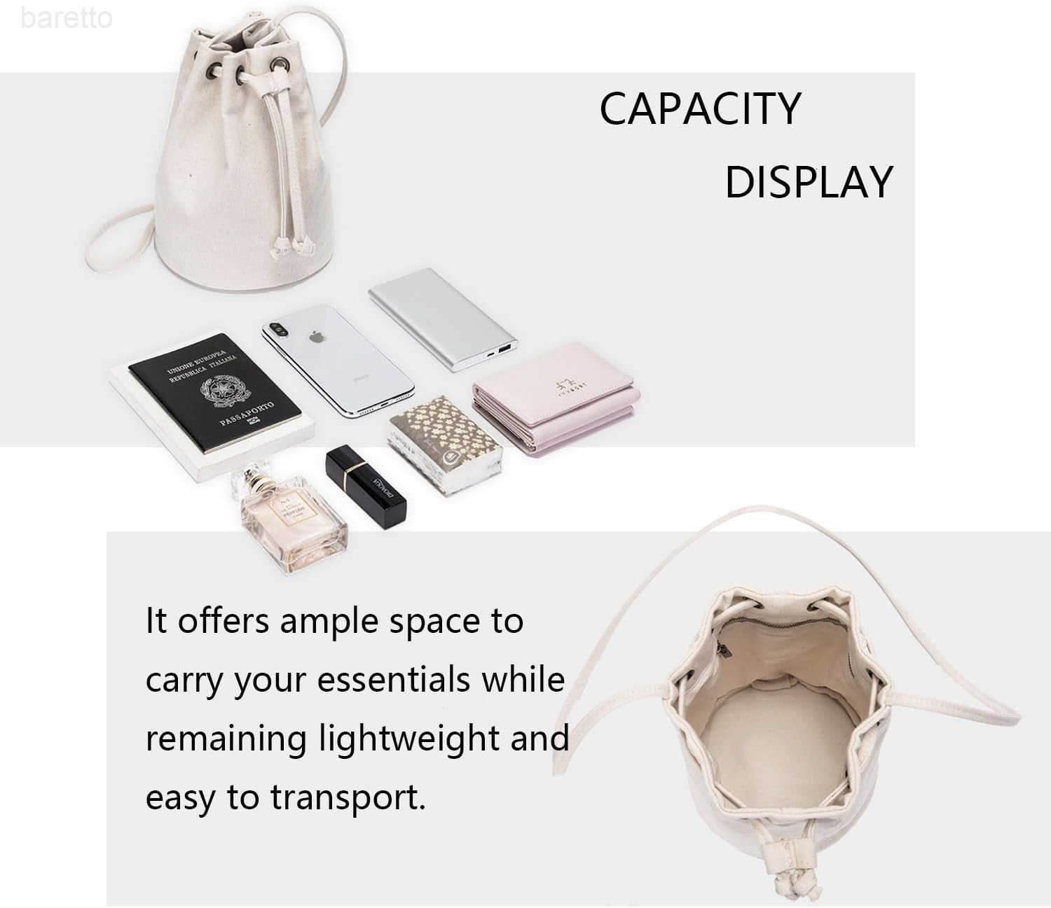 Black Drawstring Crossbody Bag Nylon Fabric Large Capacity Organizer Bag with Gold Tone Hardware Z251017