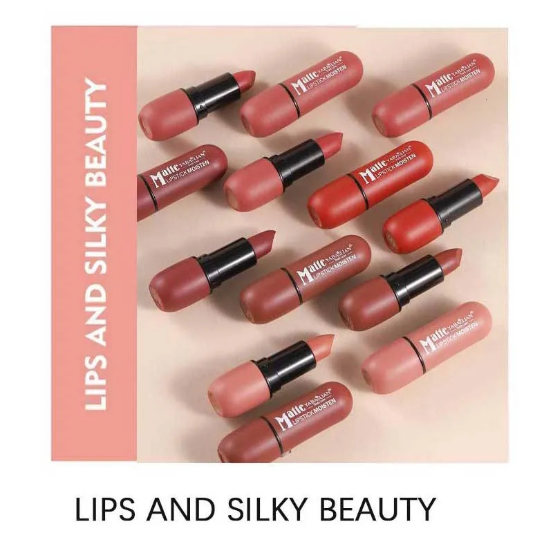 6Color Matte Lipstick Velvet Lip Color Smooth Waterproof LongLasting Color Lip Makeup 251011