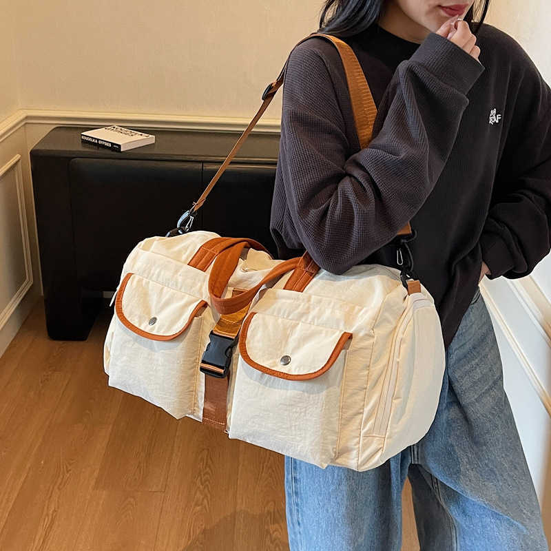 Large Capacity Handheld Travel Bag Simple Unisex Fitness Yoga Bag Dry Wet Separation Travel Luggage Bag 250415