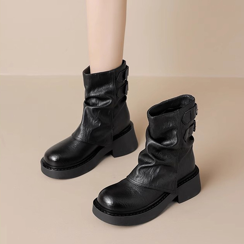Free shipping designer boots keep warm Chunky Heel Boots Elevate Your Outfit with Trendy Stable Style