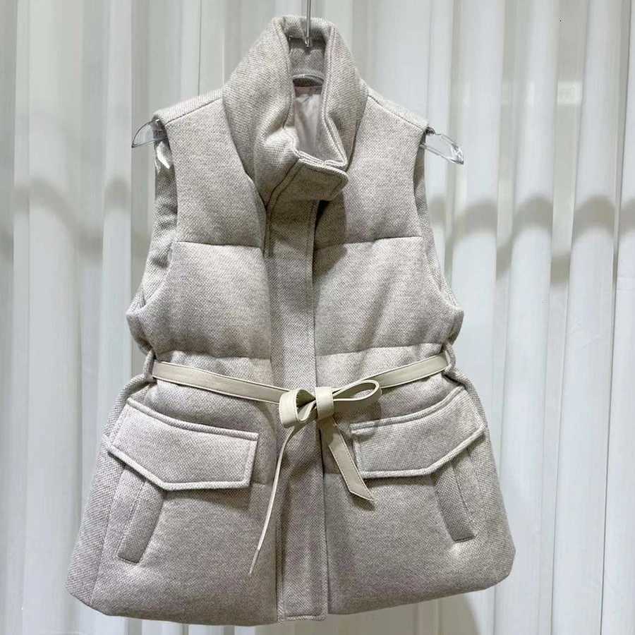 WomenS Warm Vest Down Jackets Short Puffer Vest Cashmere Down Coat With Zipper Fashion Woman Winter Jacket C251017