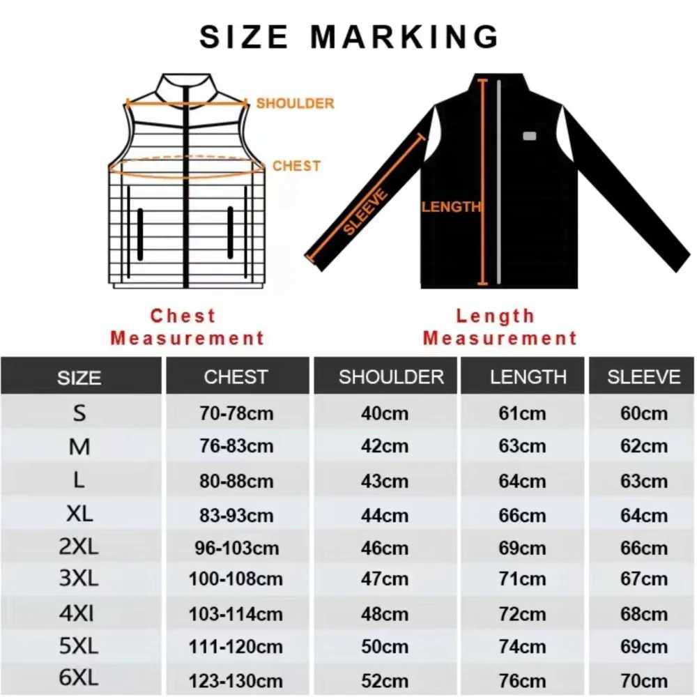 21 Areas Heated Jacket Men Warm Vest USB Self Heating Jacket Women Heated Coat Ski Camping Hiking Winter Cotton Clothes Washed H251017 UT2C
