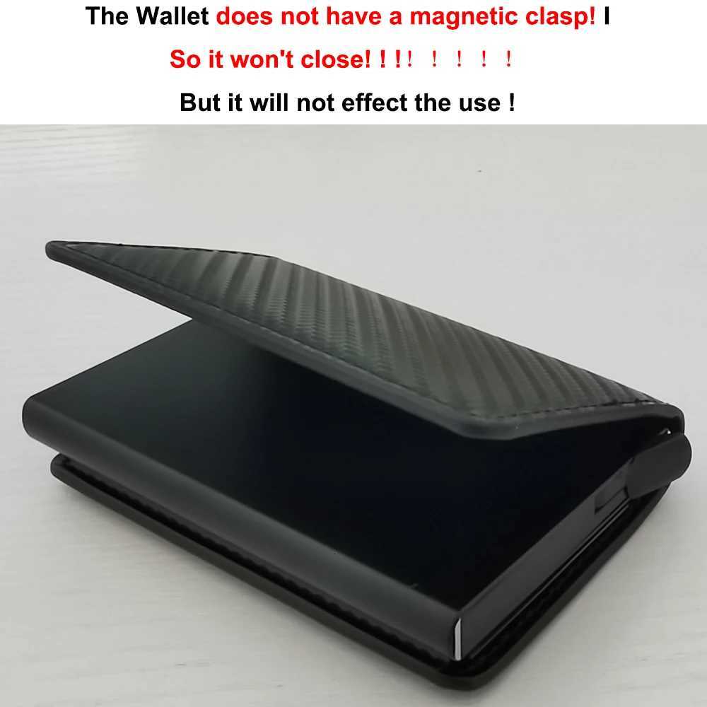Anti Rfid Carbon Fiber ID Credit Card Holder Men Wallets Mini Automatic Pop up Bank Cardholder Case Minimalist Vallet ChoiceW251017