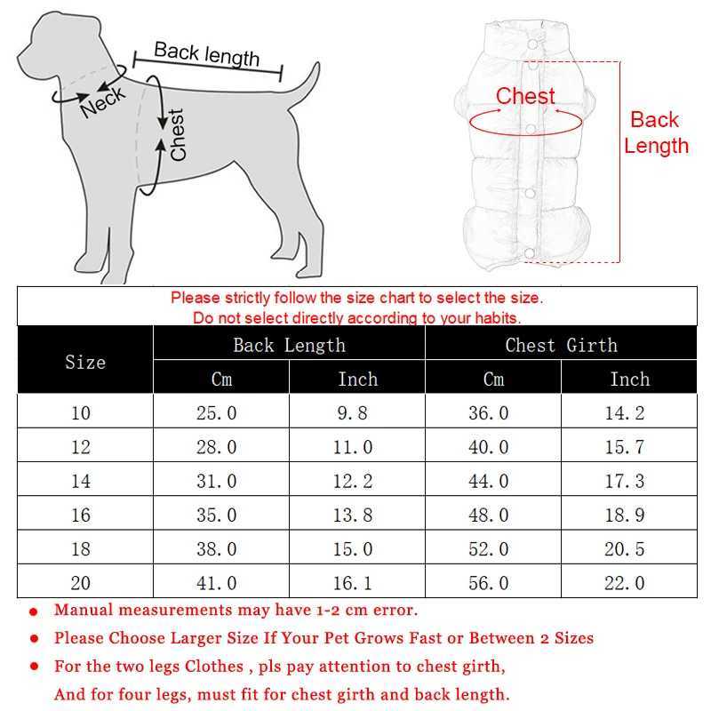 Winter Warm Dog Jumpsuit for Small Medium Dogs Coat Waterproof Windproof Puppy Jacket French Bulldog Yorkie Clothes Pet OverallsW251017