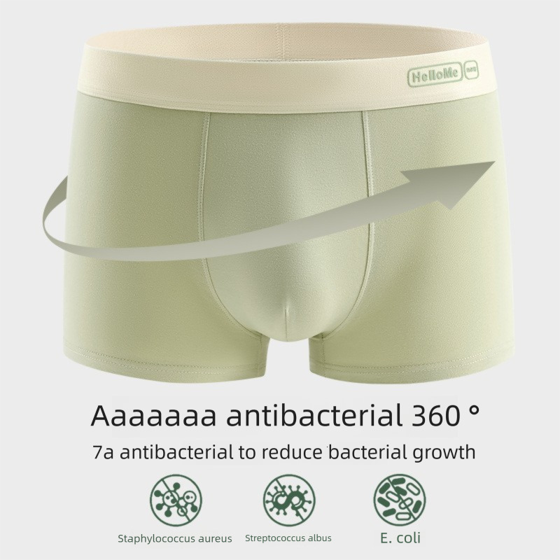 5 Pcs 7A Antibacterial Crotch High-Count High-Density Fabric Tight And Delicate Breathable Soft 3D Stereoscopic Men's Boxer Briefs