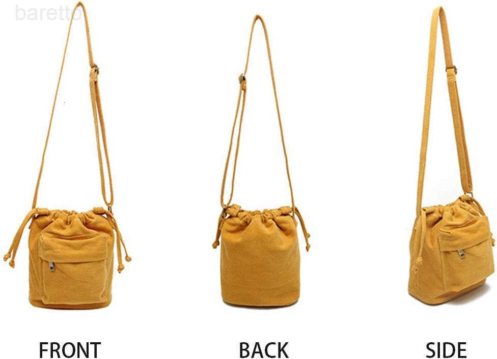 Crossbody Bags for Women Small Canvas Drawstring Bucket Purse Cute Little Boho Bag Z251017