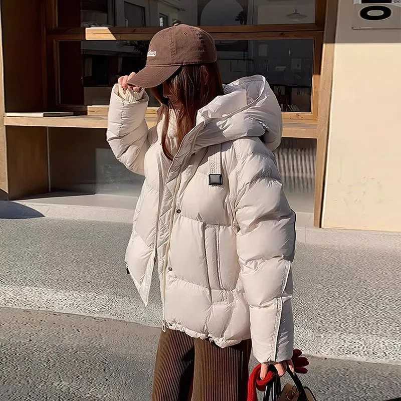 Winter Warm Hooded HighQuality Thick Women Down Jacket 2025 New Temperament Solid Color White Duck Down Women Down Jacket H492 W251016