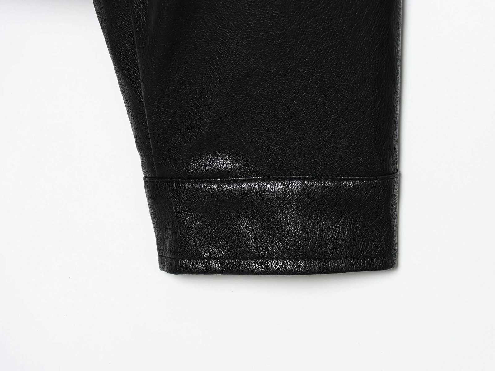 Womens clothing autumn new products versatile casual and fashionable loose turtleneck imitation leather bomber jacketT251017