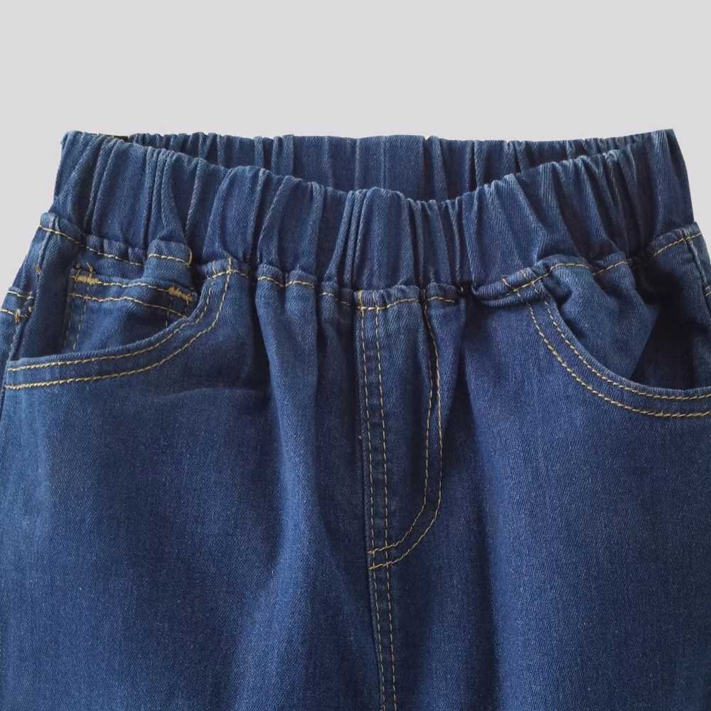 IENENS Fashion Teen Causal Jeans Kids Boy Straight Denim Trousers Child Elastic Waist Pants 411 Years Old ClothesT251017