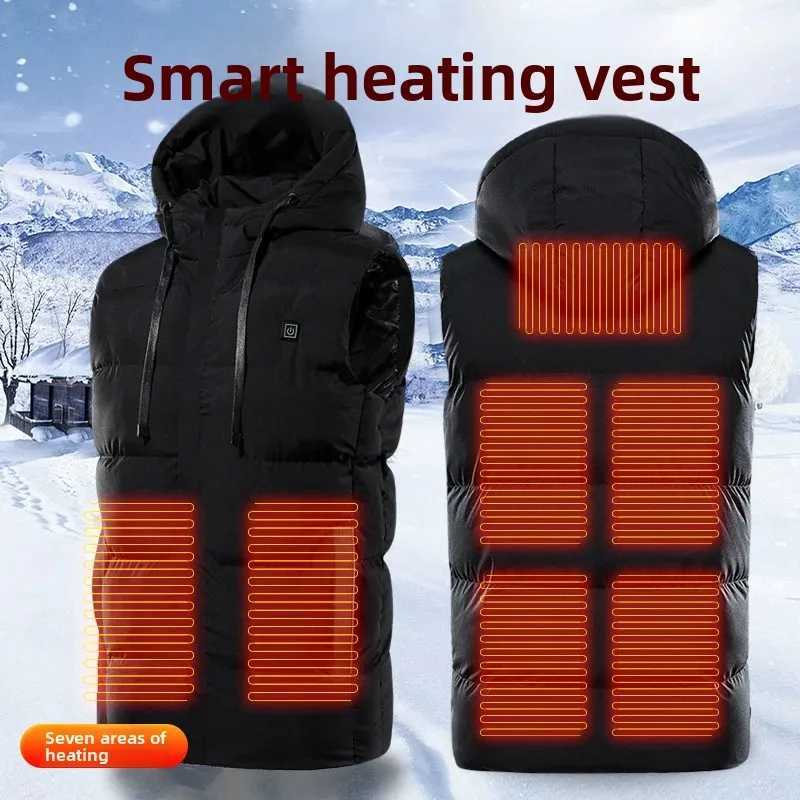 Winter Graphene Heating Vest USB Charging Outdoor Mountain Climbing Smart Warmth Resistant Cold High Tech Heated Vest Casual Sty H251017