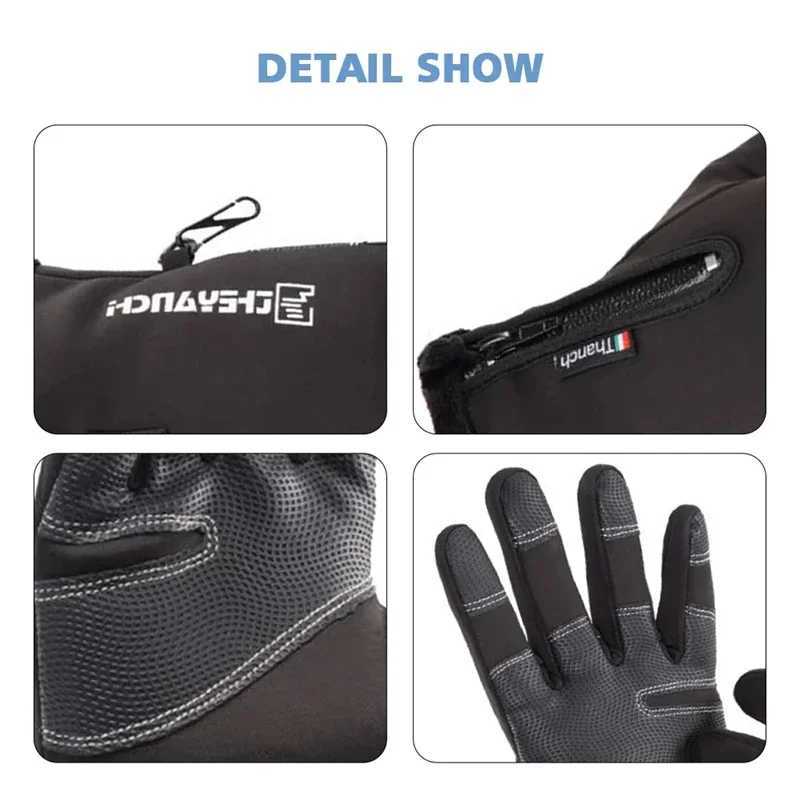 Winter Gloves Waterproof Thermal Touch Screen Thermal Windproof Warm Gloves Cold Weather Running Riding Sports Hiking Ski Gloves H251017
