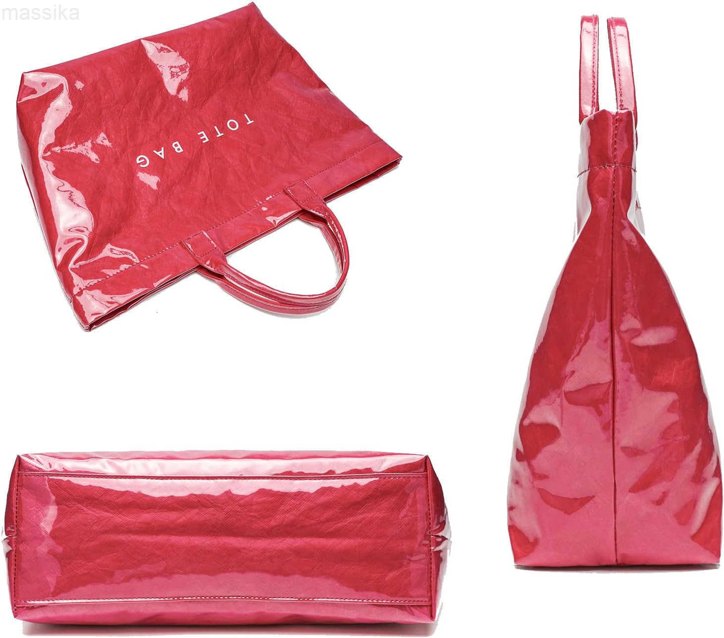 PVC Clear Tote Bag for Women Large Plastic Tote Beach Bag Kraft Paper Hobo Handbag Purse with Top Handle M251017