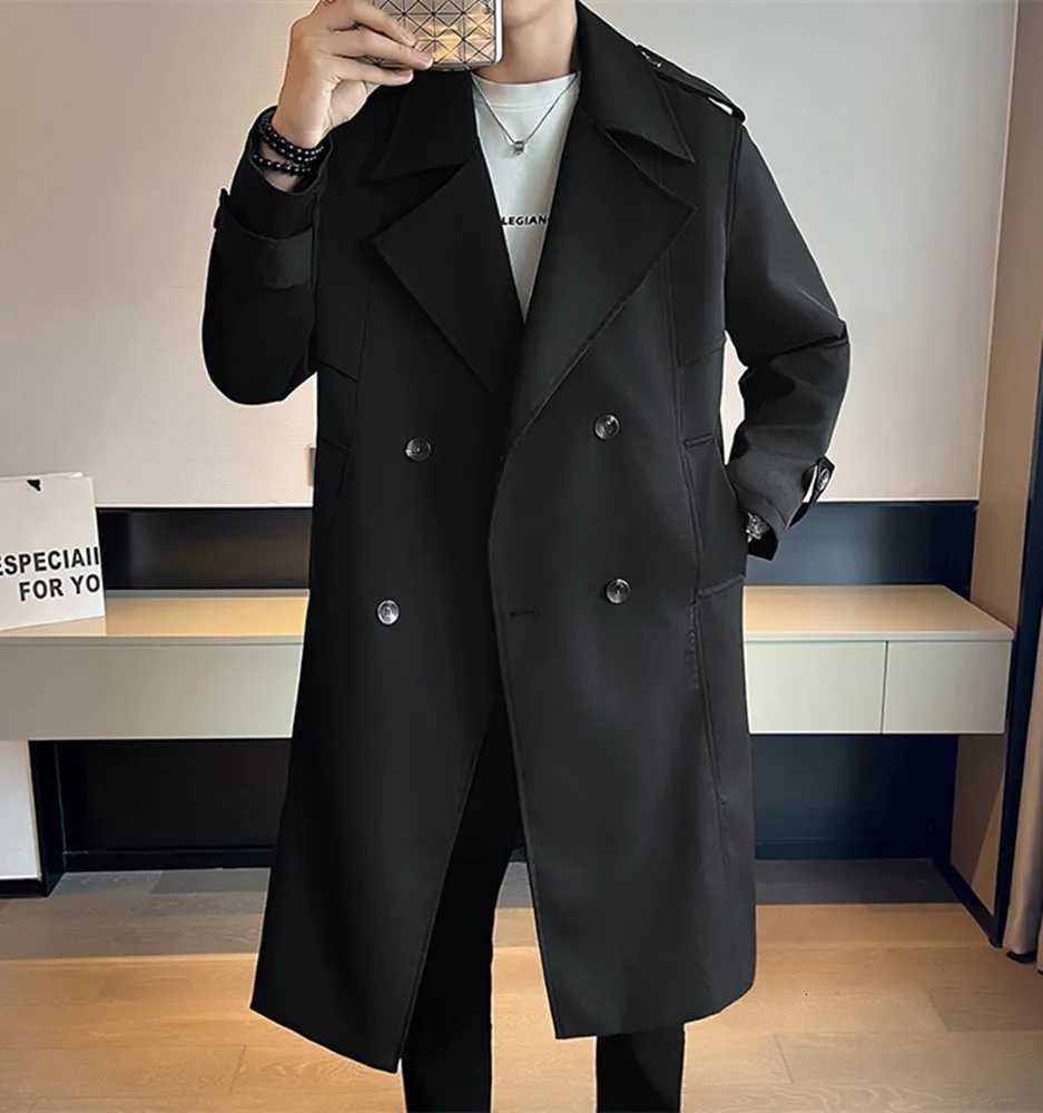 2025 new arrival spring coat men high quality fashion doublebreasted trench coat menautumn mens casual jackets male Z250918