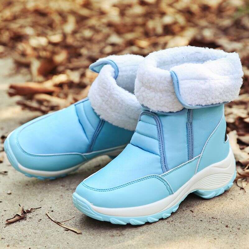 HZCL New High-Top Cotton With Suede Warm Women Shoes And Long-Barreled Snow Boots In Winter