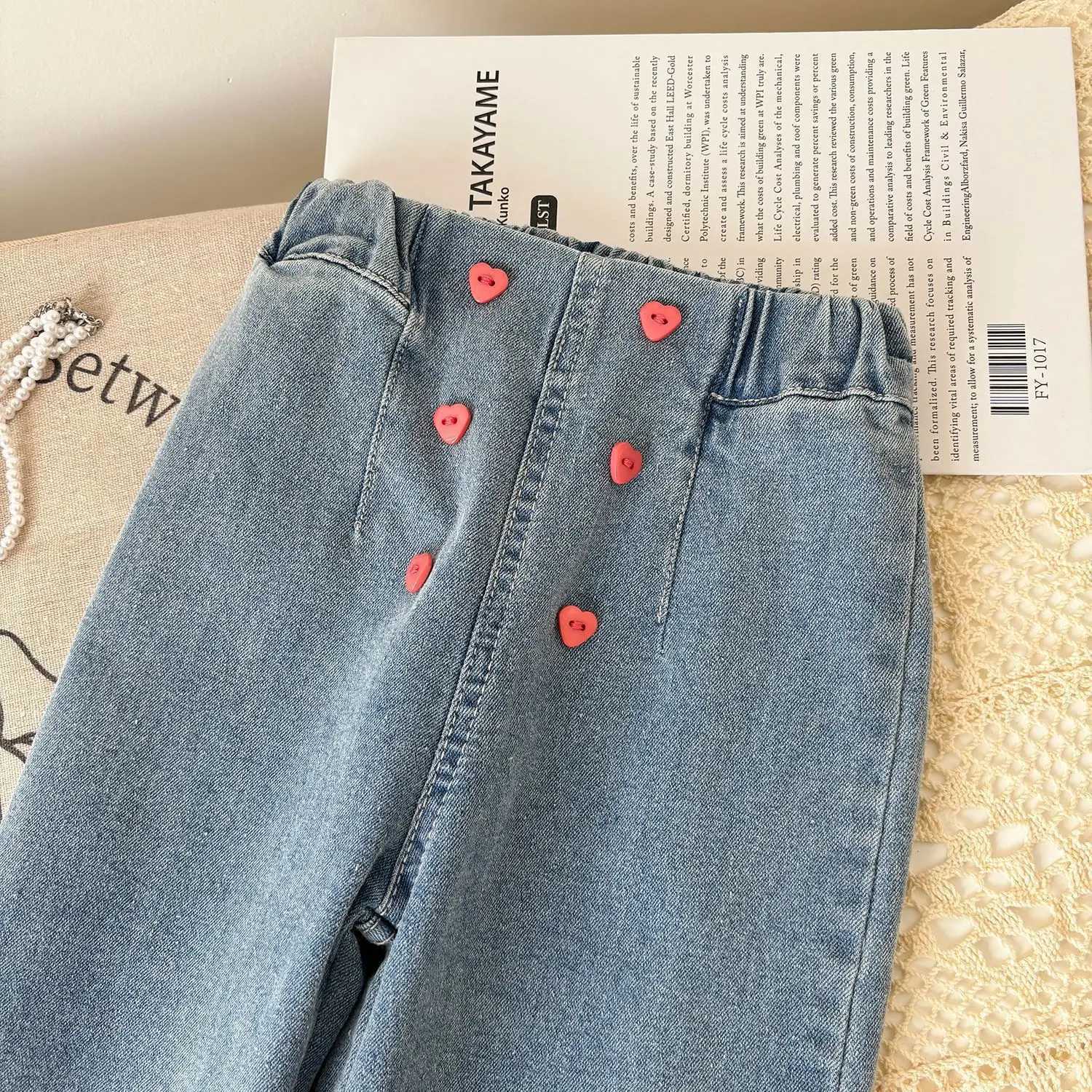 Girls Jeans Spring Autumn 2025 Children Fashion Denim Pants For Baby Girl Clothing Casual Trousers Kids Long Leggings Outfits 7YT251017