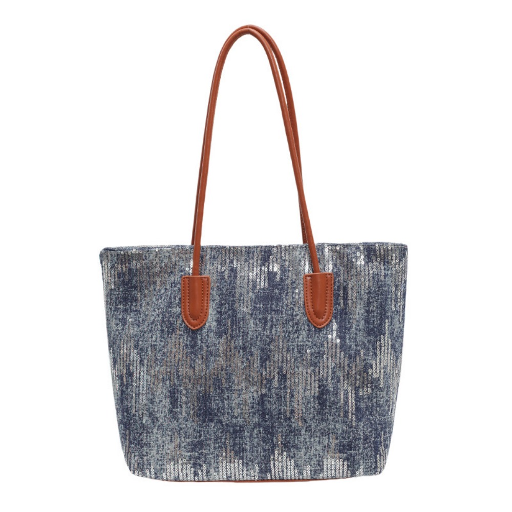 Casual Urban Ladies' Satchel Versatile Multi-compartment Duffle in Trendy Jeans Fabric