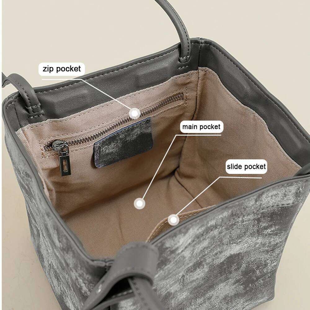 Dreampink Silk Women Bucket Suede Leather Female Party Handbag Custom Name Multiple Lady Top Handles Shoulder Bag