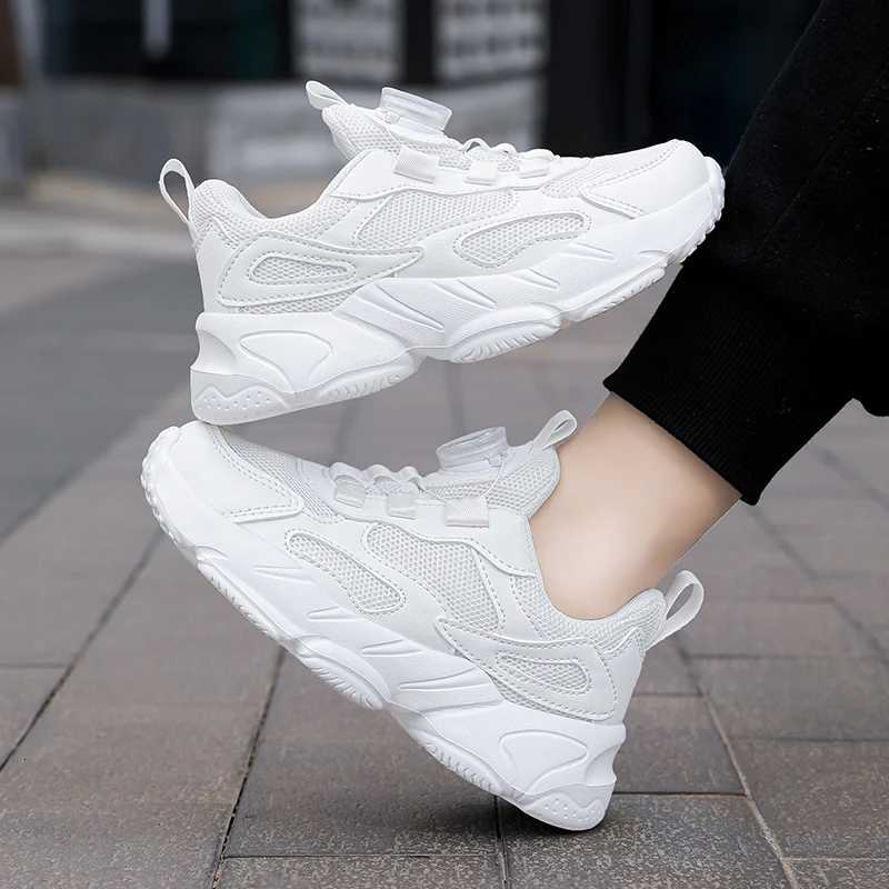 White Kids Shoes For Boys And Girls Fashion Children Comfortable Breathable Sneakers Nonslip School Casual Walking FootwearT251017