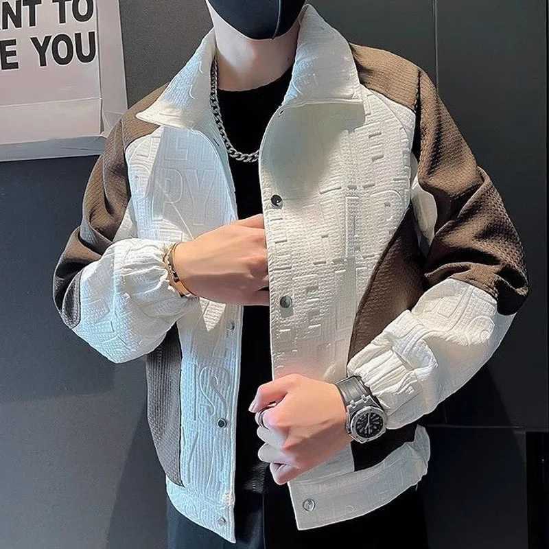 New Spring Autumn Fashion Trends Advanced Handsome Colored Polo Coat Jacket Casual and Versatile Design Mens JacketY251017