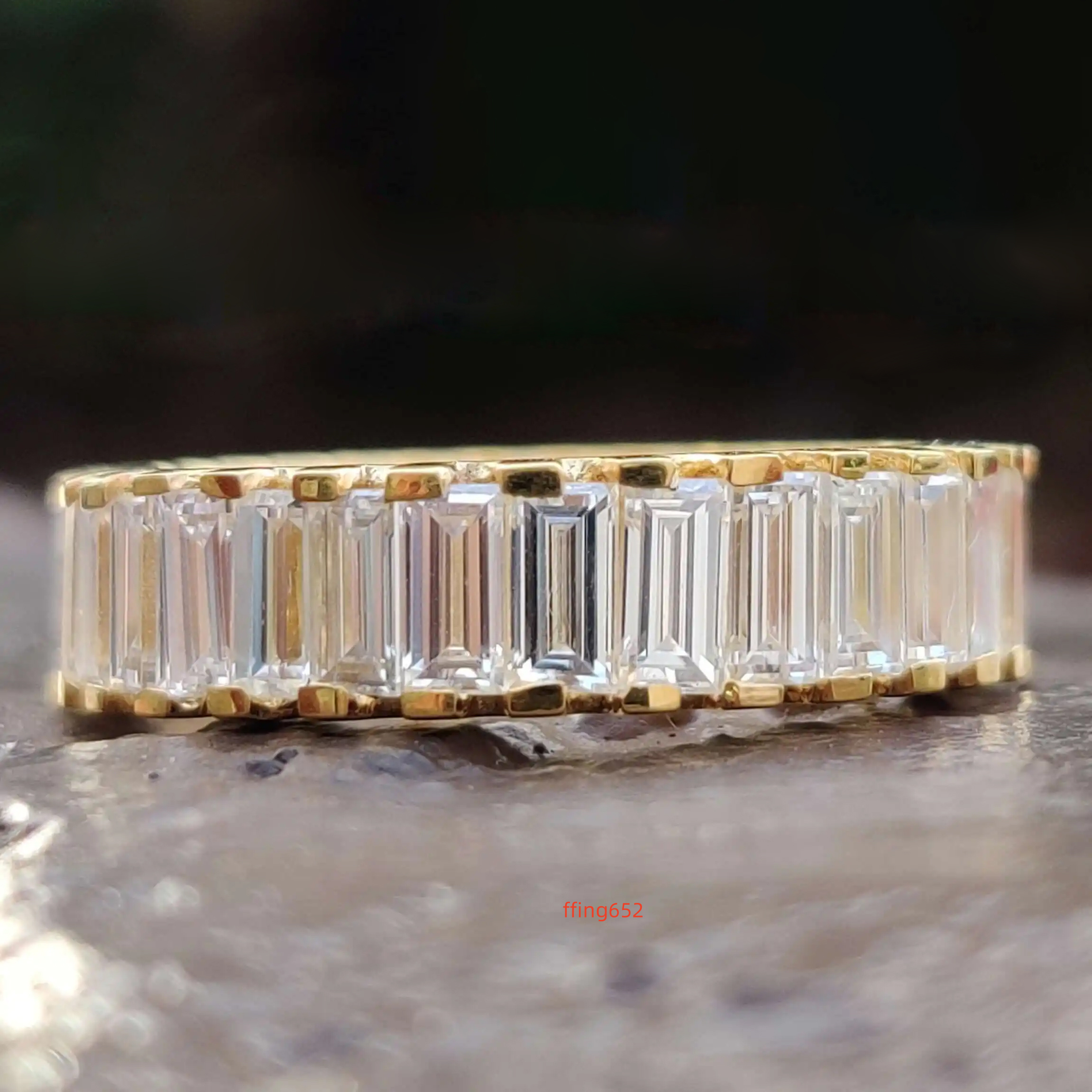 Wholesale Engagement Wedding Rings Fine Jewelry Women VVS Eternity Moissanite Diamond 10K 14k 18k Solid Real Yellow White Gold