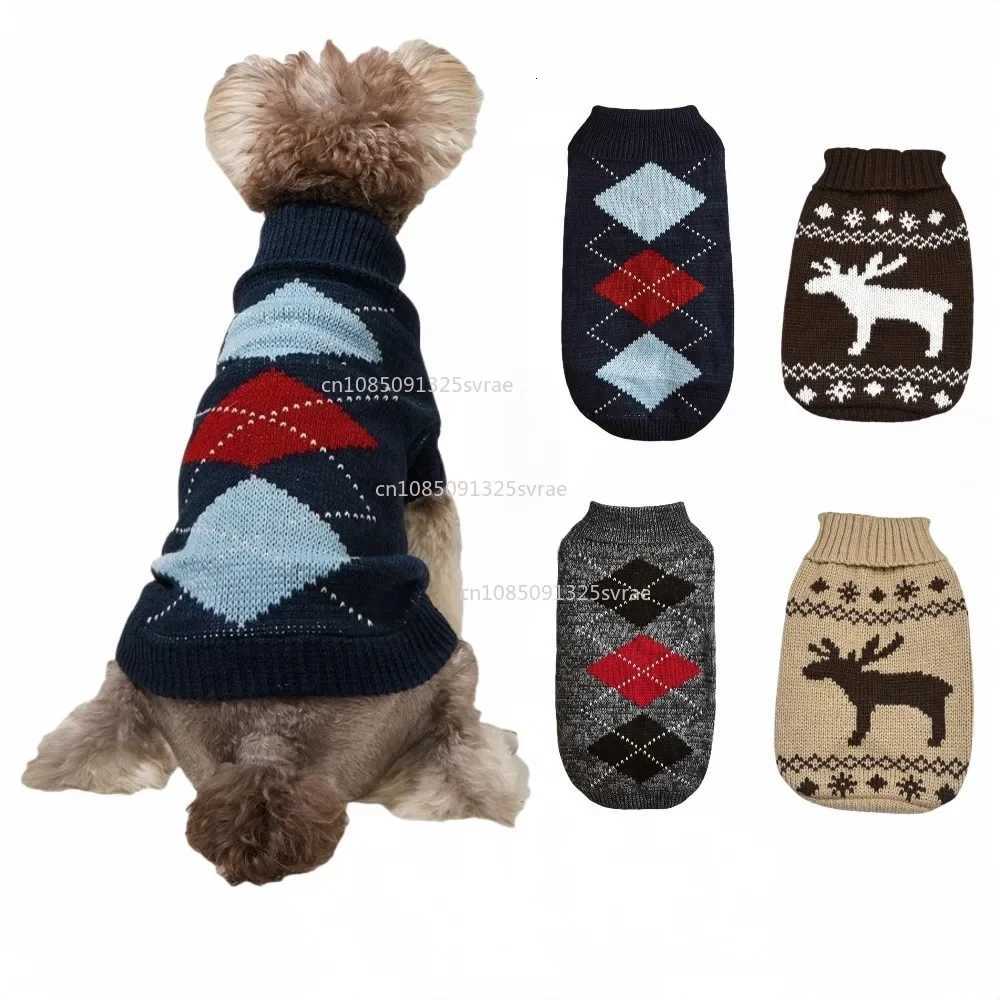 Warm Pet Dog Sweater Winter Dog Clothes for Small Medium Dogs Knitted Puppy Cat Coat Chihuahua French Bulldogs Yorkie CustomesW251017