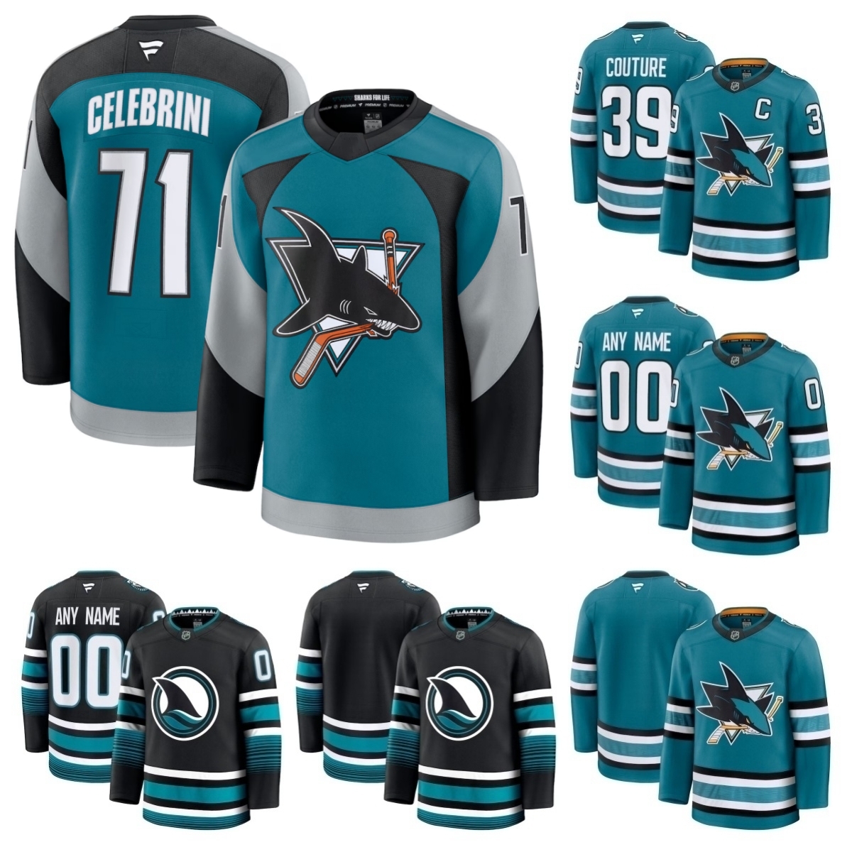 Dmitry Orlov Sharks Jersey Hockey Macklin Celebrini Will Smith Nick Leddy Jeff Skinner Tyler Toffoli John Klingberg Alexander Wennberg Adam Gaudette Ty Dellandrea