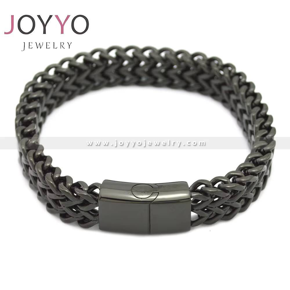 Wholesale Hot Sale High Quality Stainless Steel Fashion Fine Jewelry Franco Chain Magnetic Buckle Bracelets for Men