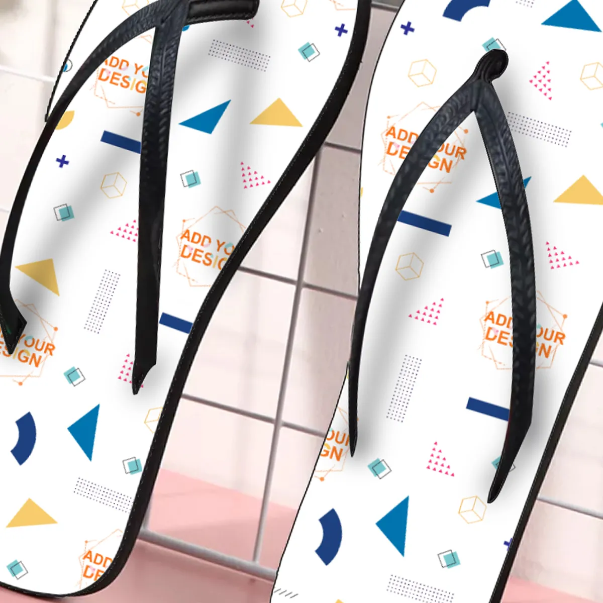 DHgatepod Men's Allover Print Flip Flops | Soft EVA/PVC Sandals | Non-Slip Comfort | All Season Outdoor Indoor Wear