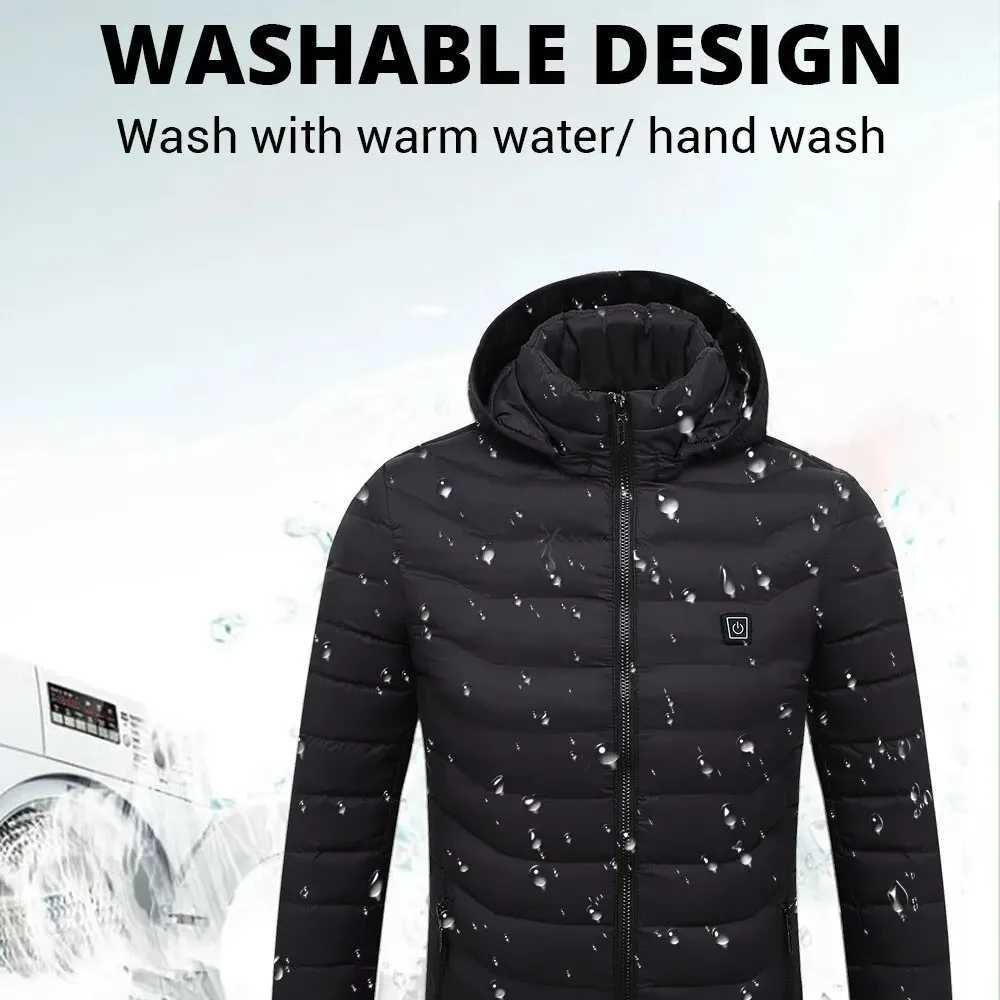 21 Areas Heated Jacket Men Warm Vest USB Self Heating Jacket Women Heated Coat Ski Camping Hiking Winter Cotton Clothes Washed H251017 UT2C
