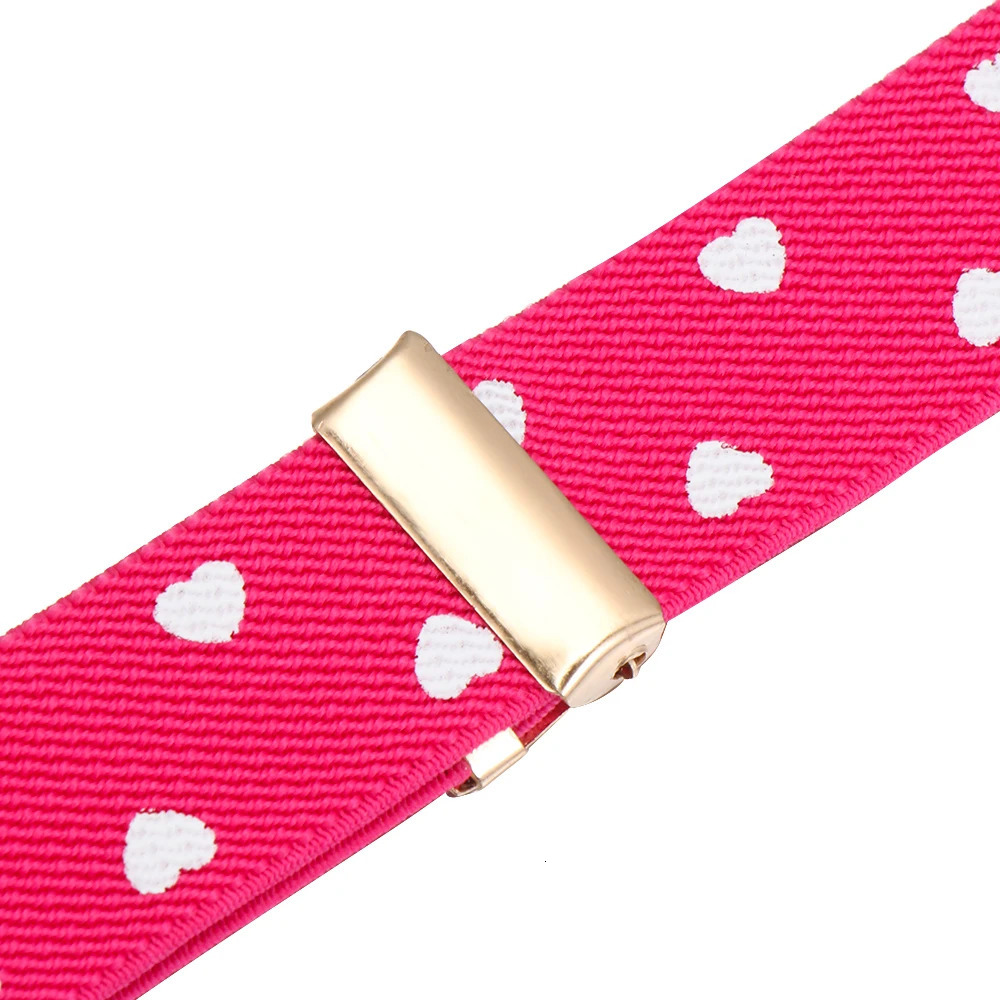 Kids Girl Stretch Waist Belt Adjustable Heart Belt Elastic Belts Uniform Belt for Teen Kids Girls Dresses 251010