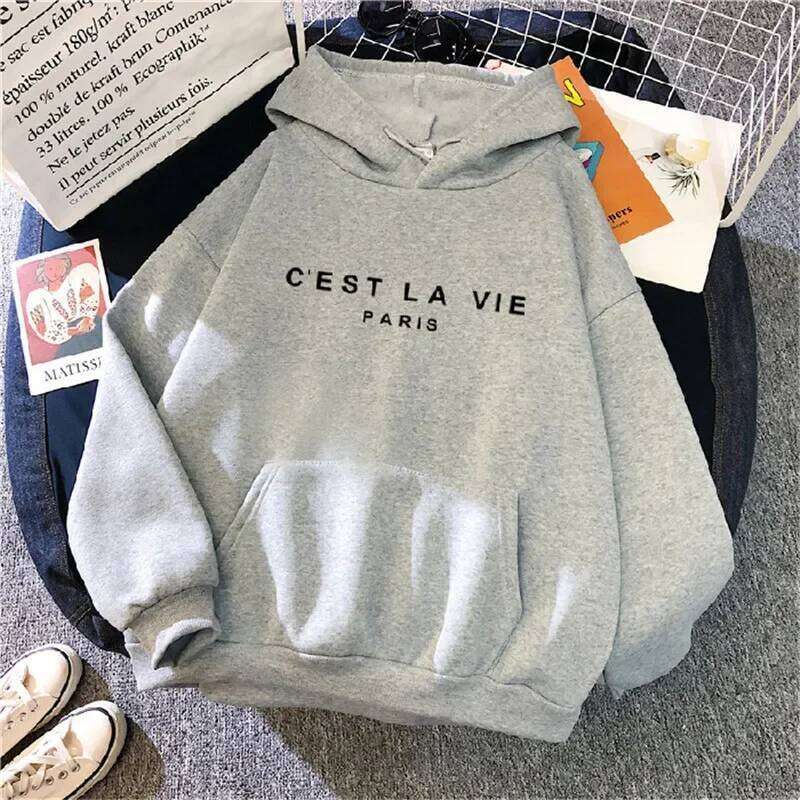 New Large Size Hoodie Sweatshirt Trendy Loose Fit Autumn Winter Women's Fashion Warmth Comfortable Streetwear Style Clothing