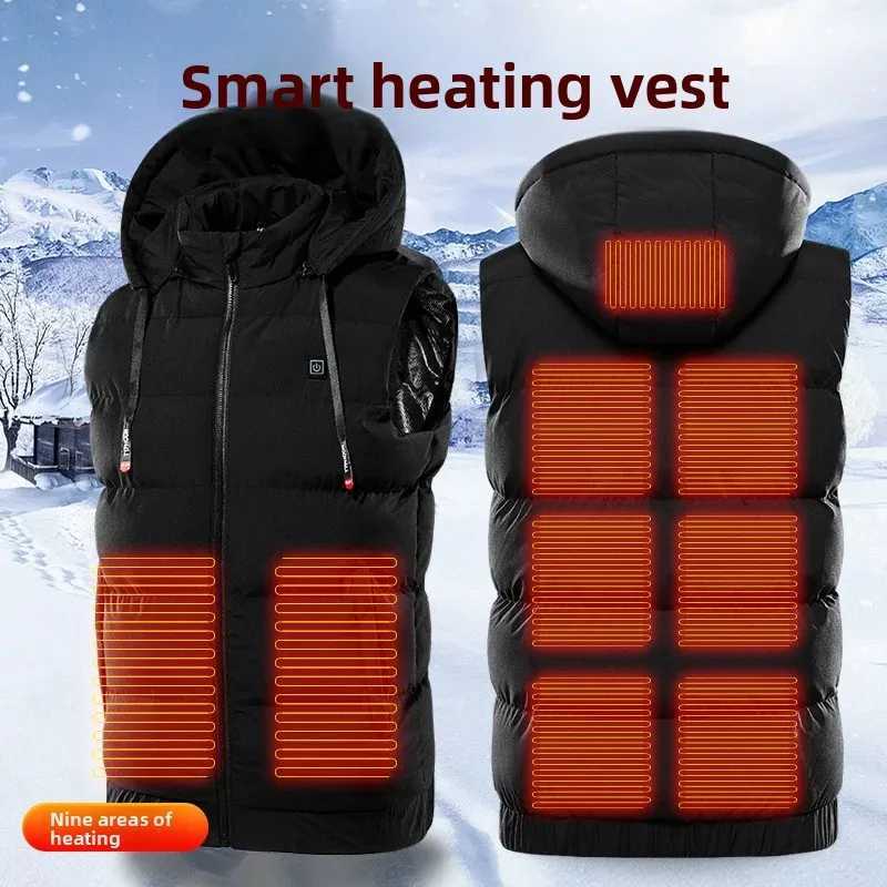 Winter Graphene Heating Vest USB Charging Outdoor Mountain Climbing Smart Warmth Resistant Cold High Tech Heated Vest Casual Sty H251017