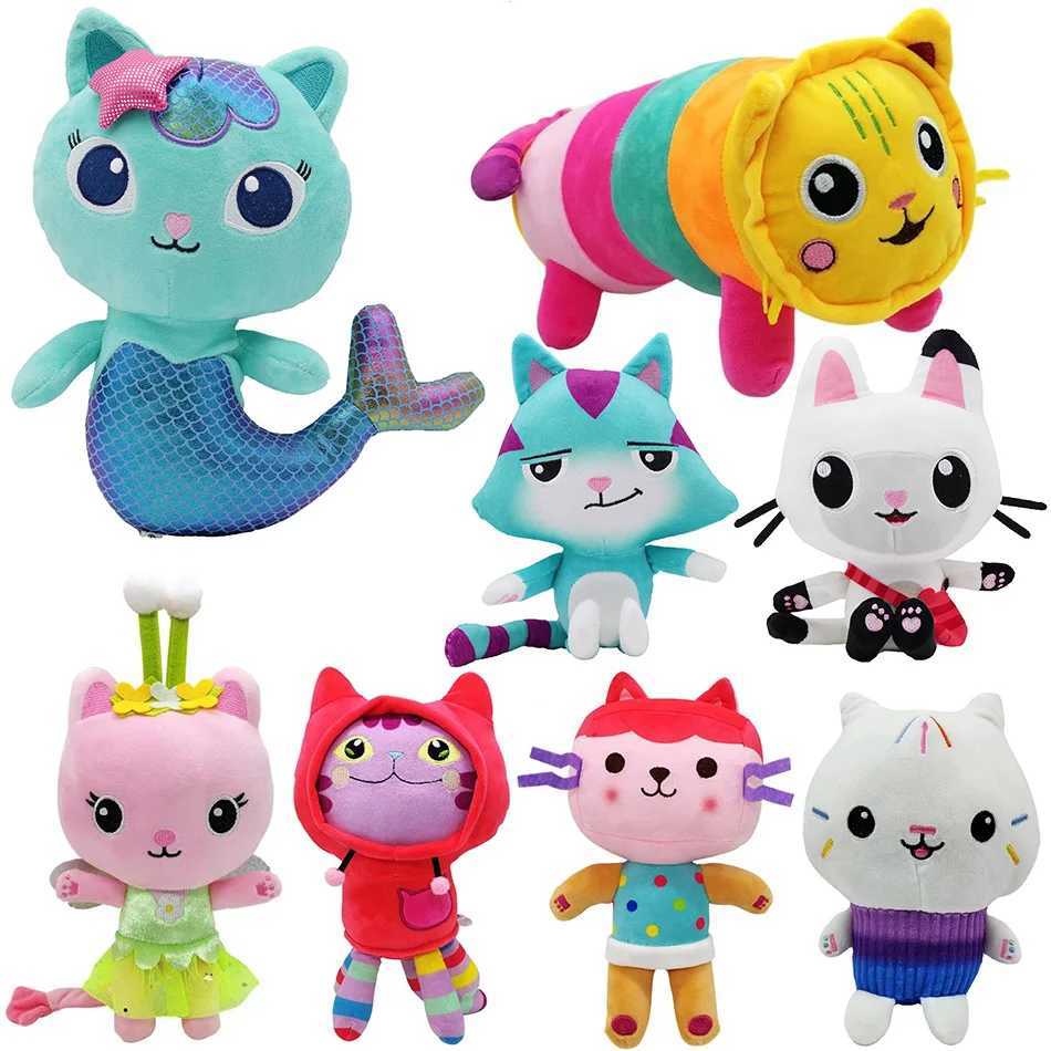 Newest 8 stlyes Gabby Dollhouse Plush Toy Mercat Cartoon Stuffed Animals Mermaid Cat Plushie Doll Kids Birthday Christams Gifts M923