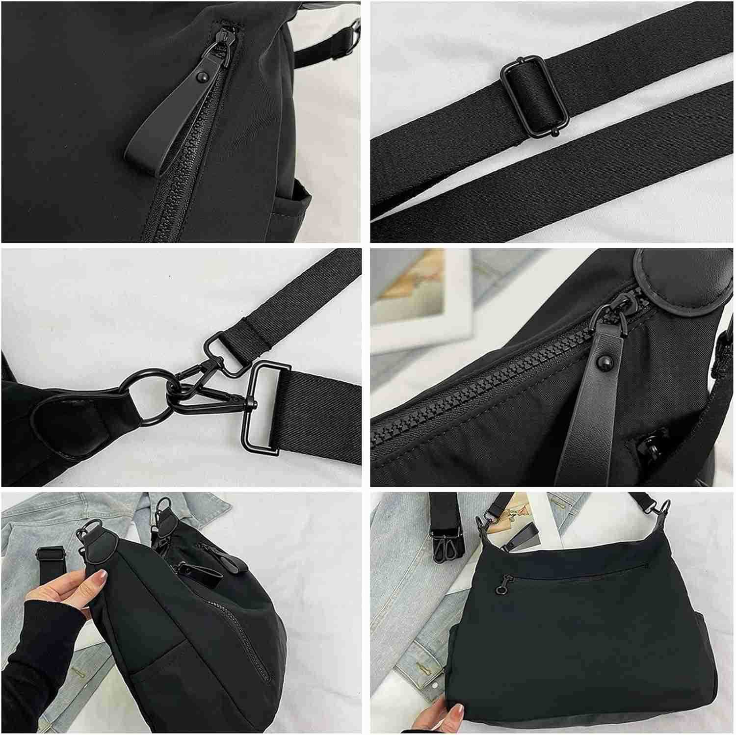 Hobo Bag for Women Top Handle SaTChel Purse Crossbody Bag Nylon Shoulder bag Bucket Handbag Purse for Women Medium Z251017