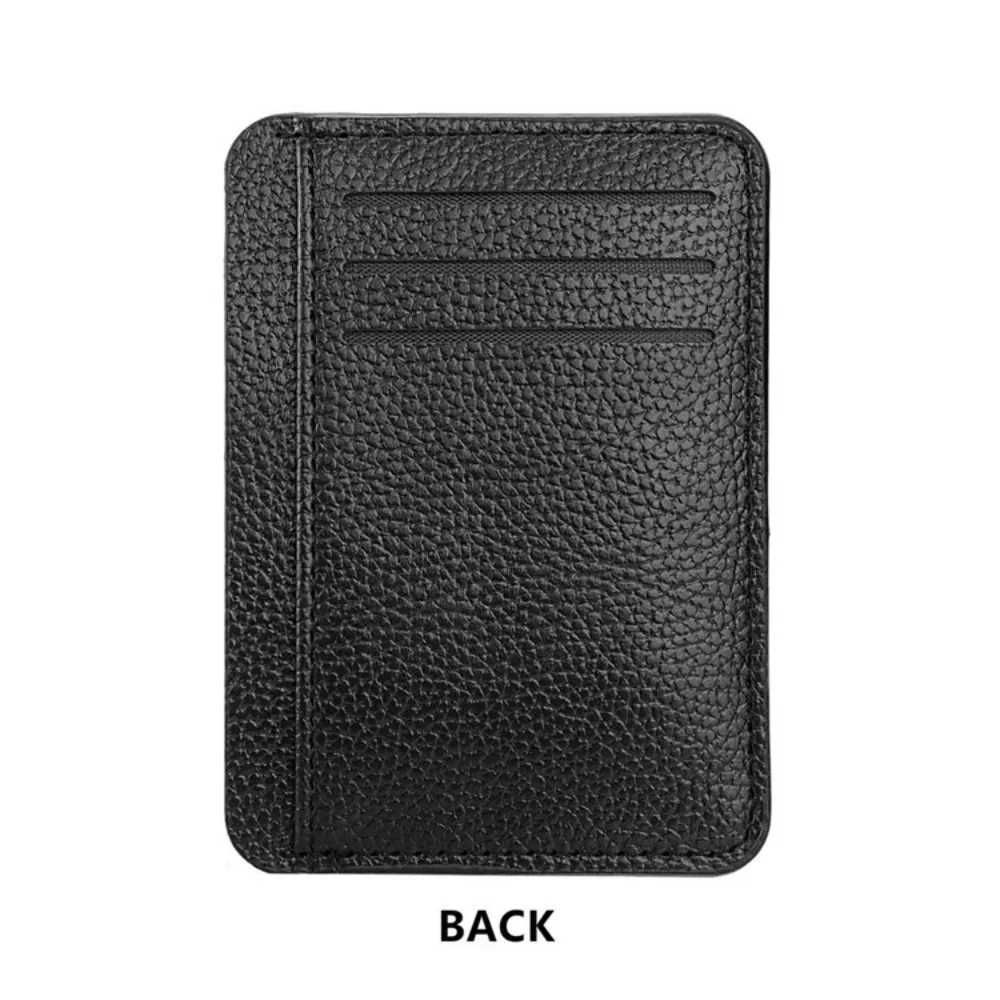 Portable PU Leather Card Holder 6 Slots Solid Color Credit Card Holder Lightweight Minimalist Card Case Men Card HolderW251017