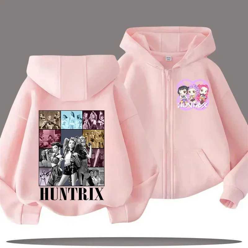 Zip Up Sweatshirts Kpop Demon Hunters Hoodie Children Clothes Kid Girls Boys Sweatshirt Sajaboys Zipper Hoody Baby Casual Tops C251017