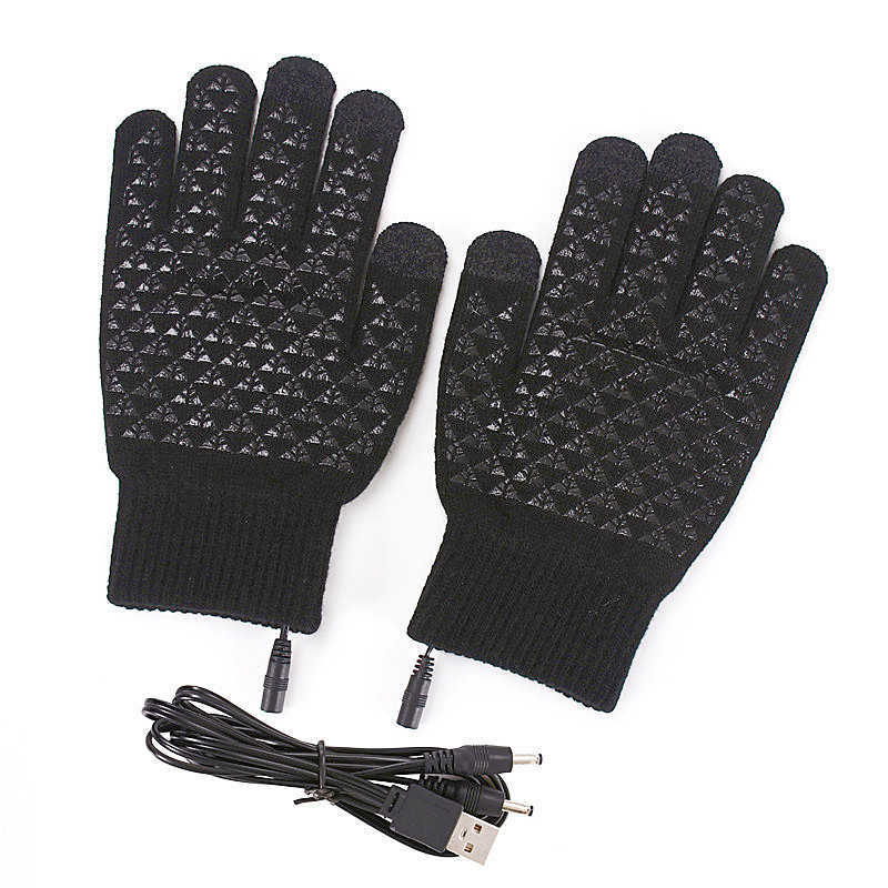 Winter Usb Heating Gloves Electric Doublesided Heating Gloves Warm Touchscreen Office Outdoor Skiing Antislip H251017